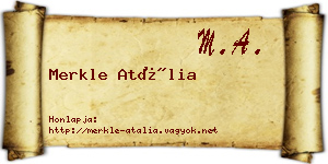 Merkle Atália névjegykártya